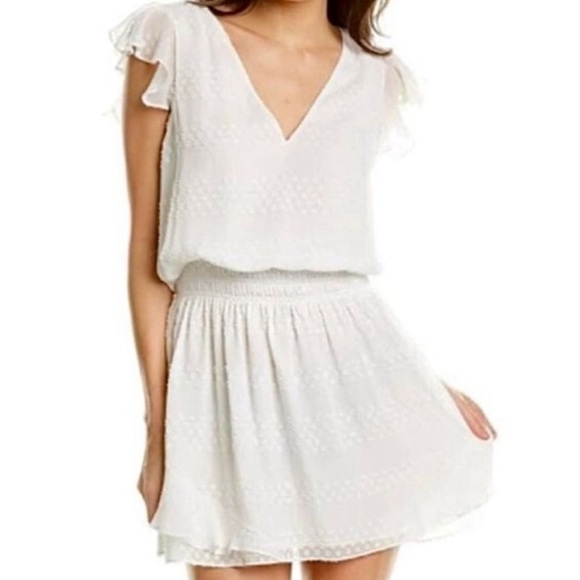 Ramy Brook White Ruffle Dress - Picture 1 of 14